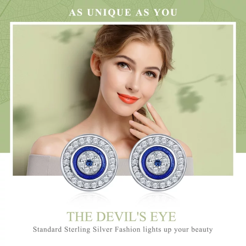 (image pour) Clous d'Oreilles Style PANDORA il du diable - SCE148 - Afficher 2