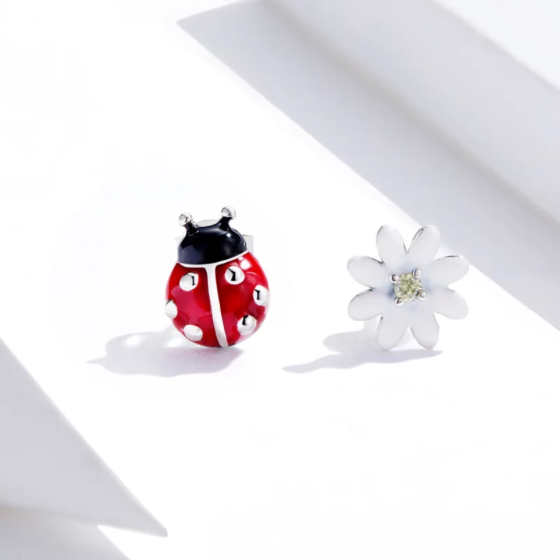 (image pour) Clous d'Oreilles Style PANDORA jardin Elfes - SCE917 - Afficher 2