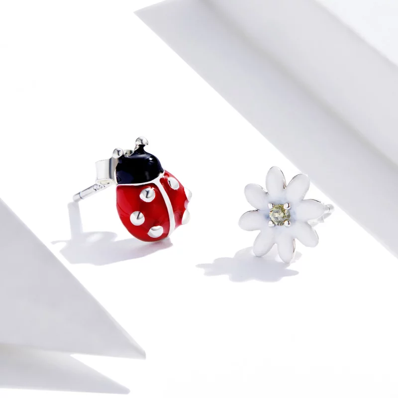 (image pour) Clous d'Oreilles Style PANDORA jardin Elfes - SCE917 - Afficher 4