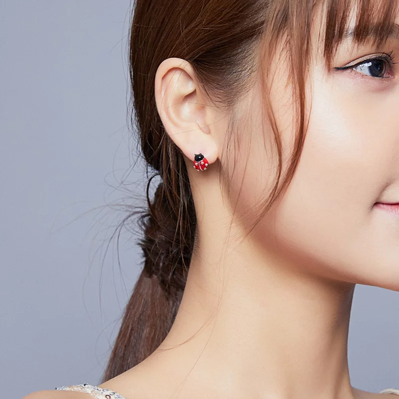 (image pour) Clous d'Oreilles Style PANDORA jardin Elfes - SCE917 - Afficher 8