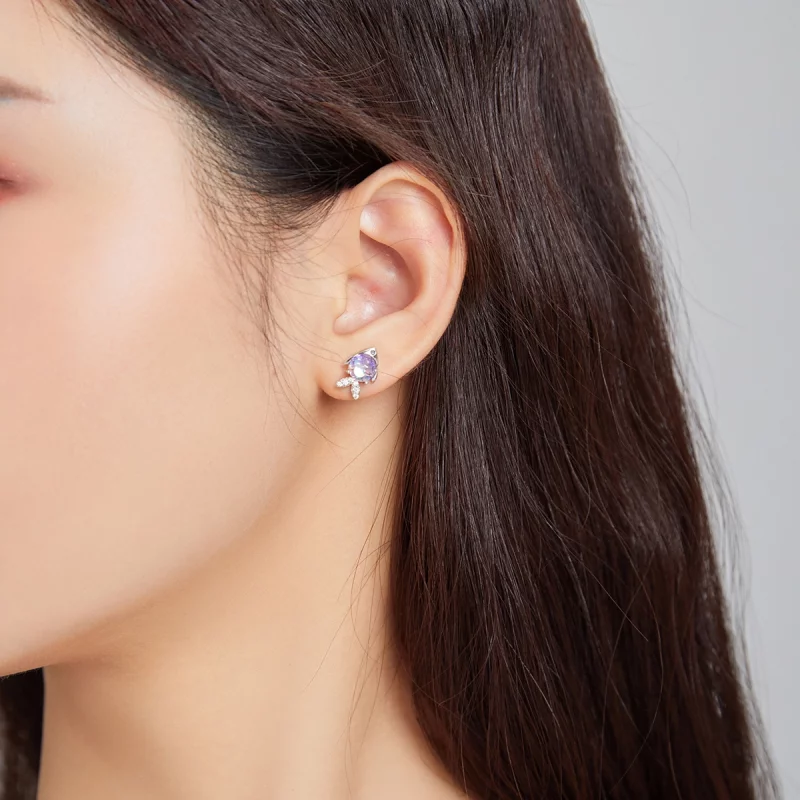 (image pour) Clous d'Oreilles Style PANDORA Joyeux petit poisson - SCE1028 - Afficher 5
