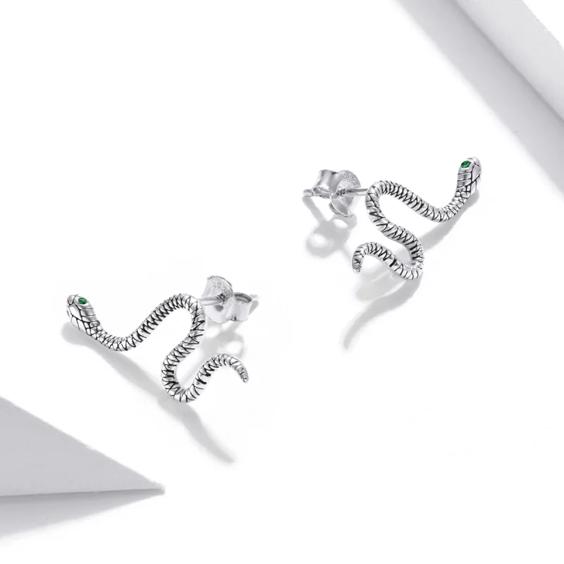 (image pour) Clous d'Oreilles Style PANDORA La danse du serpent - SCE1111 - Afficher 2
