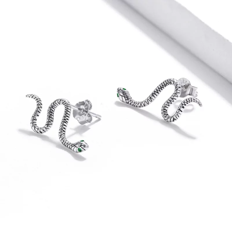 (image pour) Clous d'Oreilles Style PANDORA La danse du serpent - SCE1111 - Afficher 4