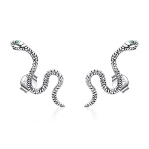 (image pour) Clous d'Oreilles Style PANDORA La danse du serpent - SCE1111