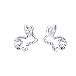 (image pour) Clous d'Oreilles Style PANDORA lapin - SCE698