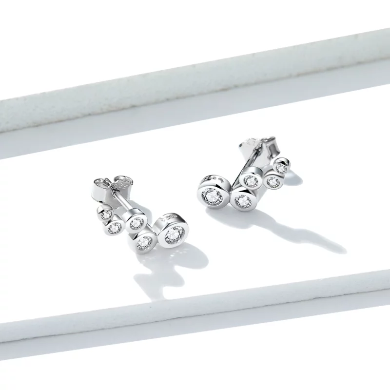 (image pour) Clous d'Oreilles Style PANDORA Élégance brillante - BSE235 - Afficher 2