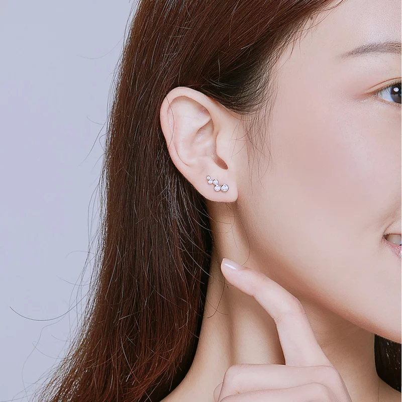 (image pour) Clous d'Oreilles Style PANDORA Élégance brillante - BSE235 - Afficher 7