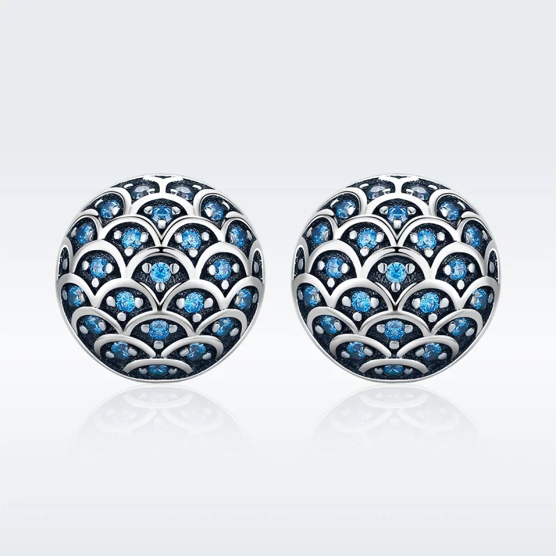 (image pour) Clous d'Oreilles Style PANDORA Légende de la mer - SCE239 - Afficher 3