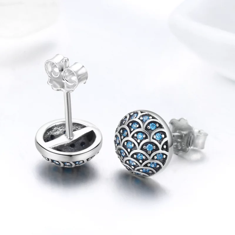 (image pour) Clous d'Oreilles Style PANDORA Légende de la mer - SCE239 - Afficher 5