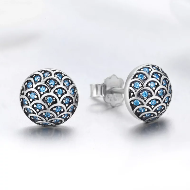 (image pour) Clous d'Oreilles Style PANDORA Légende de la mer - SCE239 - Afficher 6