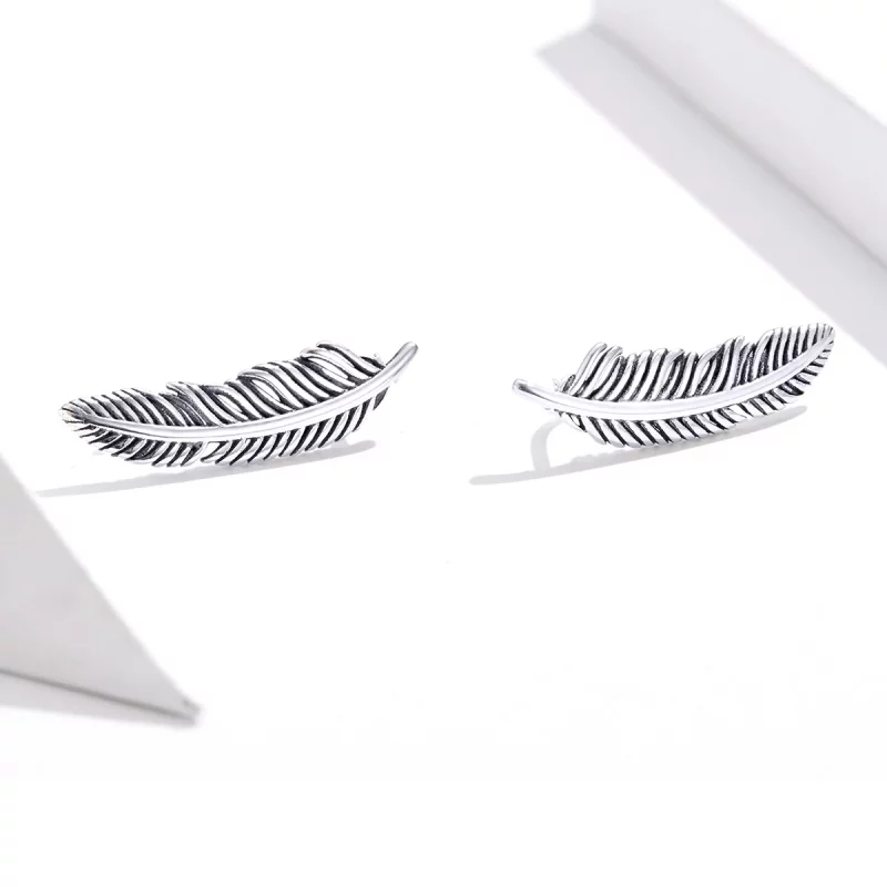 (image pour) Clous d'Oreilles Style PANDORA Léger comme une plume - SCE865 - Afficher 2
