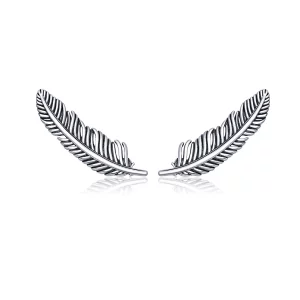(image pour) Clous d'Oreilles Style PANDORA Léger comme une plume - SCE865