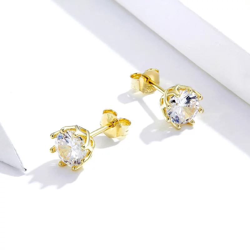 (image pour) Clous d'Oreilles Style PANDORA Léger - SCE499-B - Afficher 4