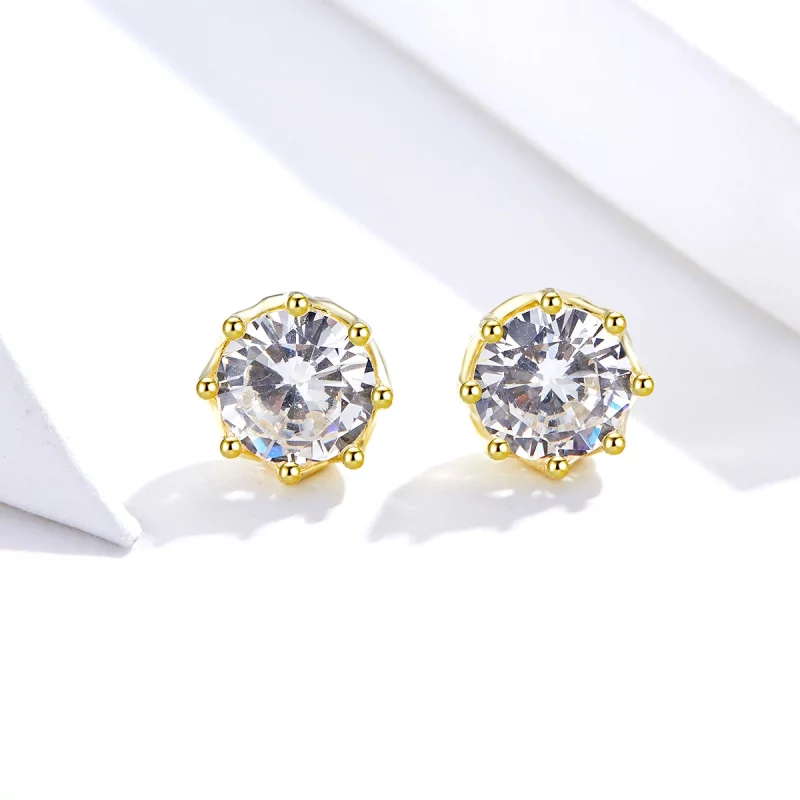 (image pour) Clous d'Oreilles Style PANDORA Léger - SCE499-B - Afficher 5