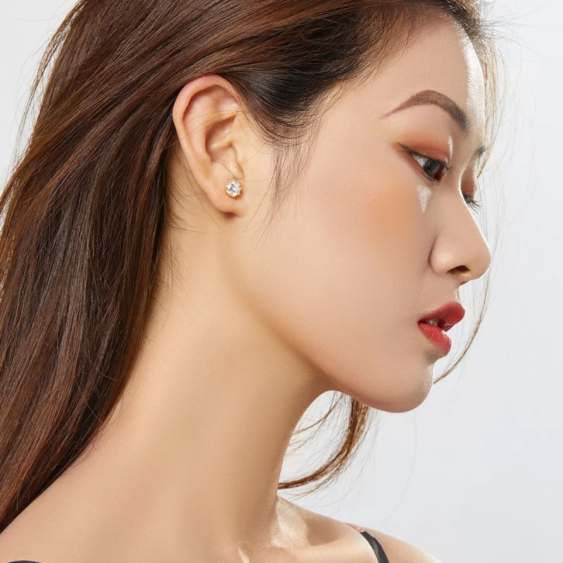(image pour) Clous d'Oreilles Style PANDORA Léger - SCE499-B - Afficher 6
