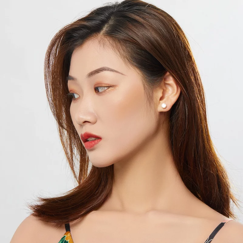 (image pour) Clous d'Oreilles Style PANDORA Léger - SCE499-B - Afficher 8