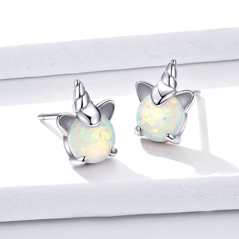 (image pour) Clous d'Oreilles Style PANDORA Licorne mignonne - SCE737 - Afficher 2
