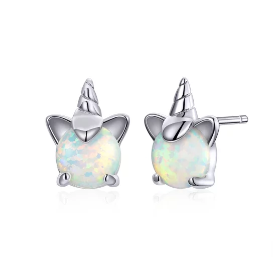 (image pour) Clous d'Oreilles Style PANDORA Licorne mignonne - SCE737