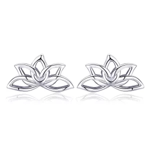 (image pour) Clous d'Oreilles Style PANDORA Lotus frais - BSE024