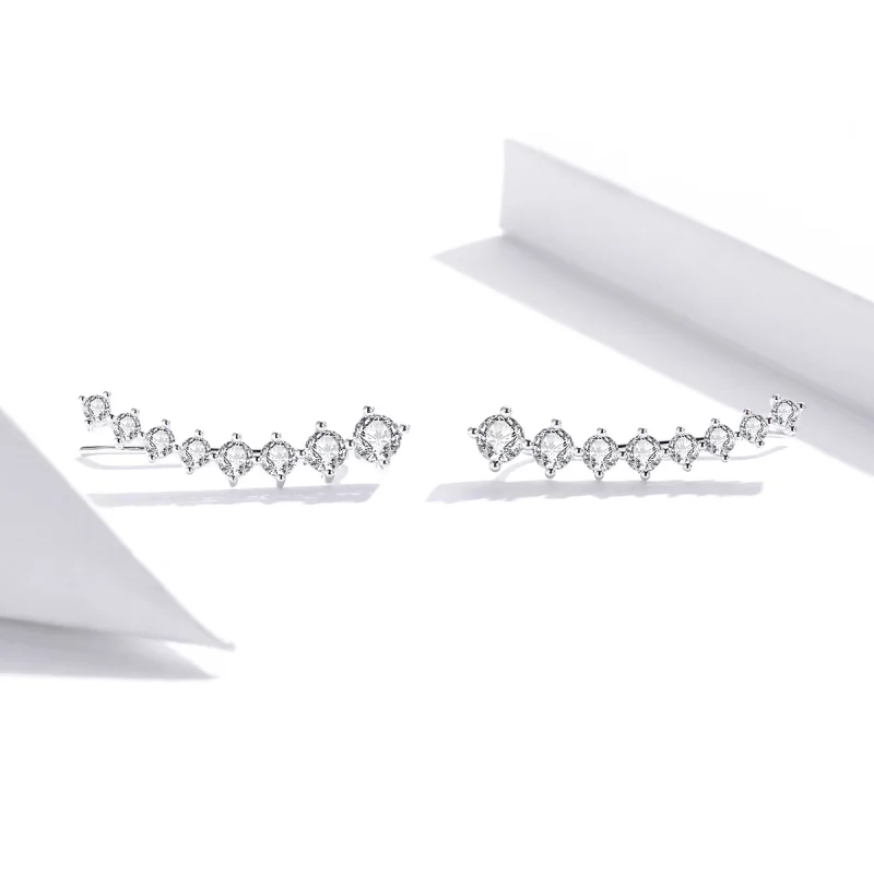 (image pour) Clous d'Oreilles Style PANDORA Lumière brillante - SCE920 - Afficher 2