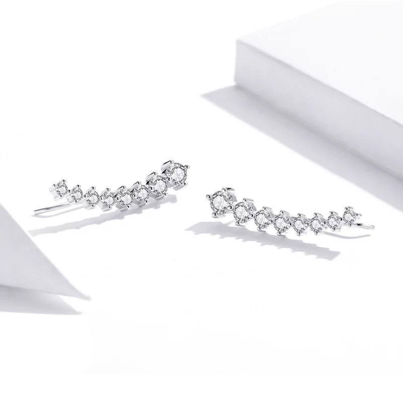 (image pour) Clous d'Oreilles Style PANDORA Lumière brillante - SCE920 - Afficher 3