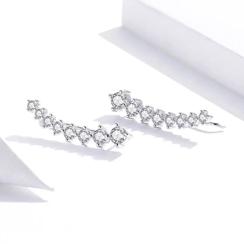 (image pour) Clous d'Oreilles Style PANDORA Lumière brillante - SCE920 - Afficher 4