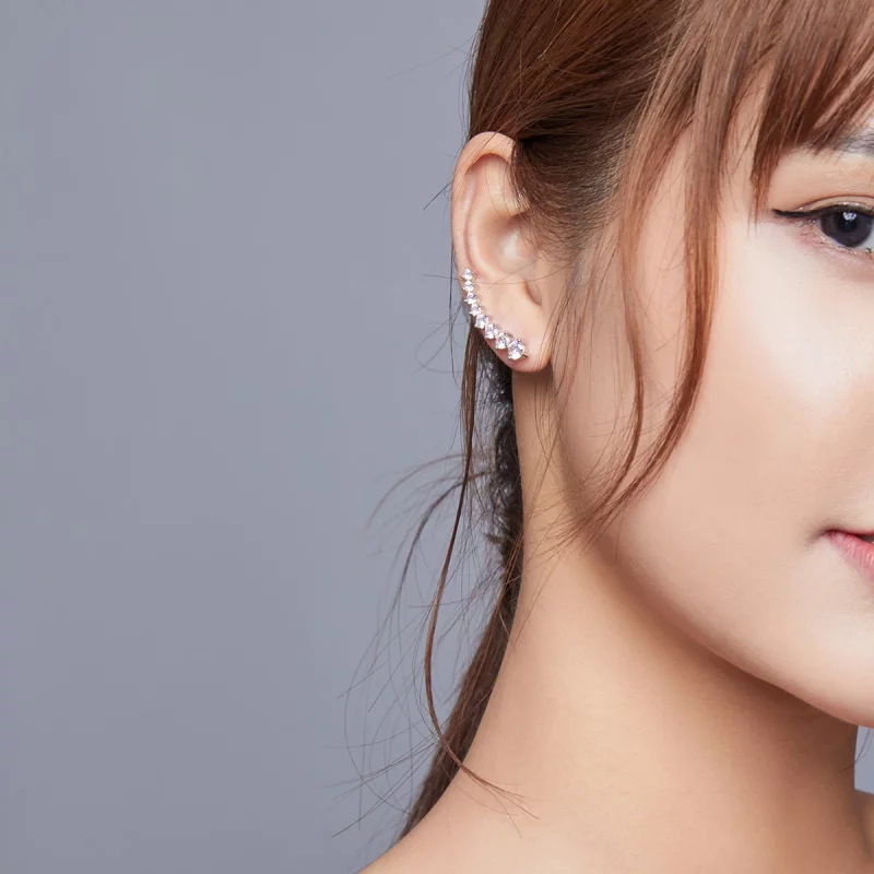 (image pour) Clous d'Oreilles Style PANDORA Lumière brillante - SCE920 - Afficher 7