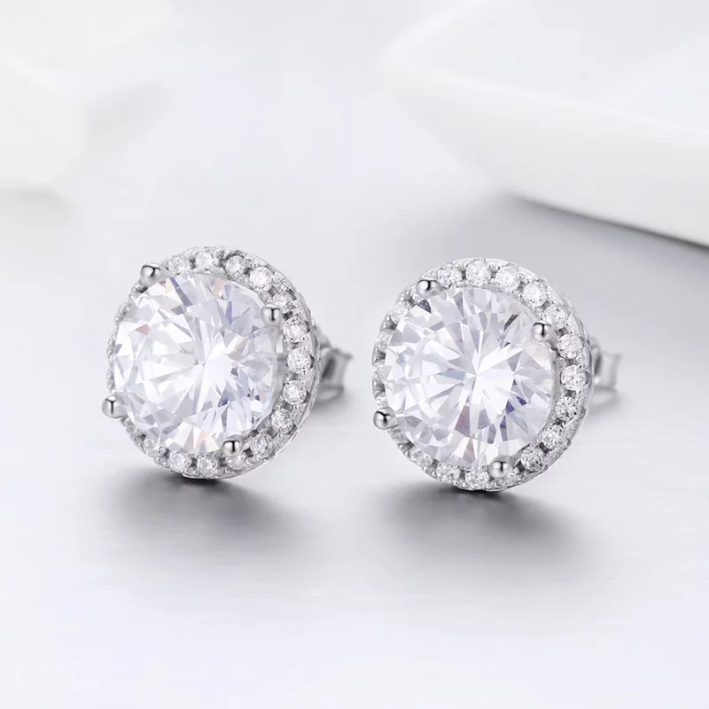 (image pour) Clous d'Oreilles Style PANDORA Lumière noble - SCE358 - Afficher 5