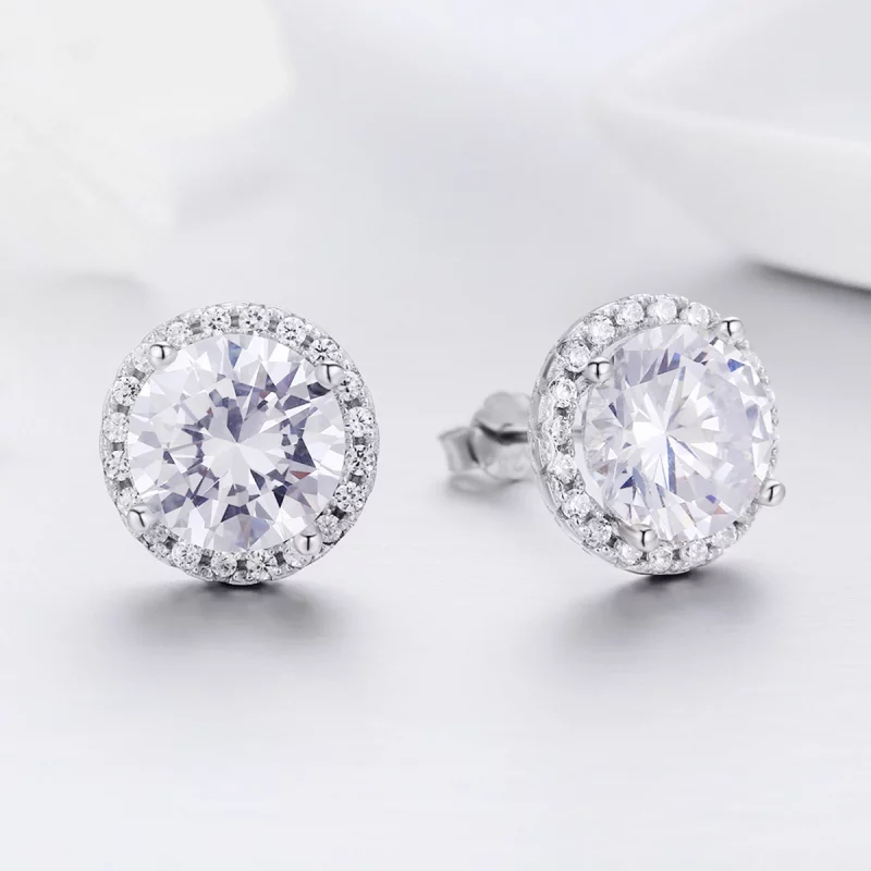 (image pour) Clous d'Oreilles Style PANDORA Lumière noble - SCE358 - Afficher 7