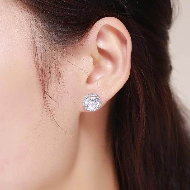 (image pour) Clous d'Oreilles Style PANDORA Lumière noble - SCE358 - Afficher 8