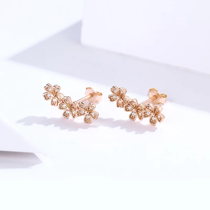 (image pour) Clous d'Oreilles Style PANDORA Marguerite contractée - SCE419-C - Afficher 2