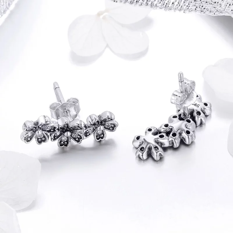 (image pour) Clous d'Oreilles Style PANDORA Marguerite contractée - SCE419 - Afficher 4
