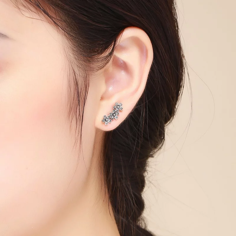 (image pour) Clous d'Oreilles Style PANDORA Marguerite contractée - SCE419 - Afficher 7