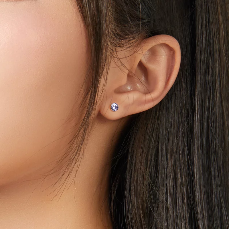 (image pour) Clous d'Oreilles Style PANDORA Mars de la pierre de naissance - SCE862-3 - Afficher 2