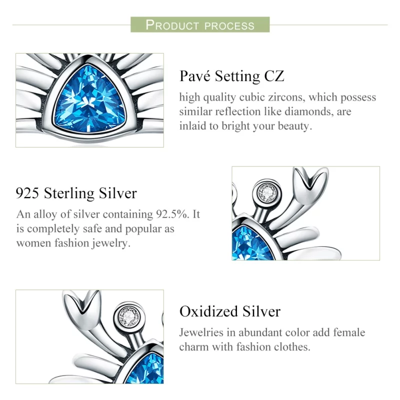 (image pour) Clous d'Oreilles Style PANDORA Mignon petit crabe - SCE413 - Afficher 4
