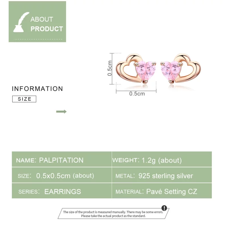 (image pour) Clous d'Oreilles Style PANDORA Palpitation - SCE090-C - Afficher 4