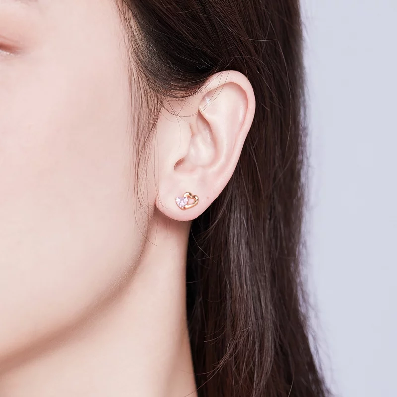 (image pour) Clous d'Oreilles Style PANDORA Palpitation - SCE090-C - Afficher 8