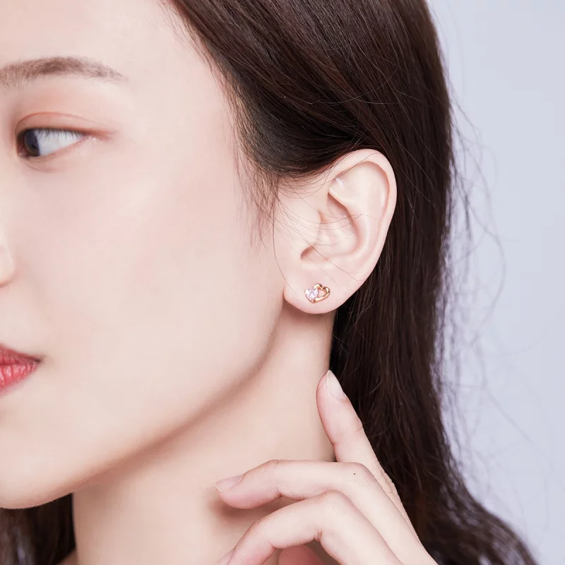 (image pour) Clous d'Oreilles Style PANDORA Palpitation - SCE090-C - Afficher 9