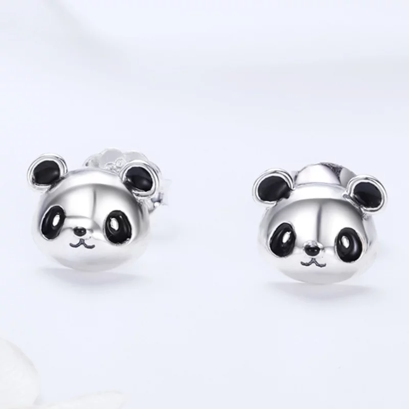 (image pour) Clous d'Oreilles Style PANDORA Panda mignon - SCE386 - Afficher 4