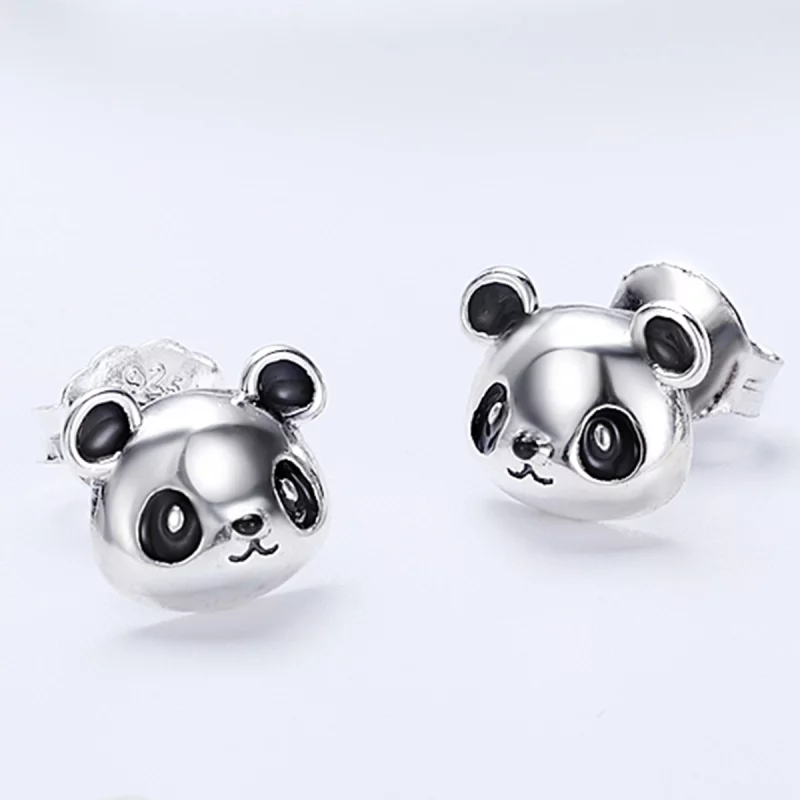 (image pour) Clous d'Oreilles Style PANDORA Panda mignon - SCE386 - Afficher 5