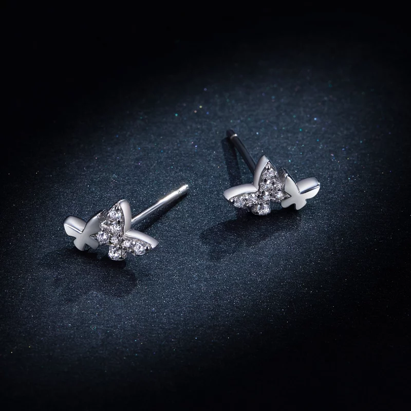 (image pour) Clous d'Oreilles Style PANDORA Papillon - BSE236 - Afficher 8