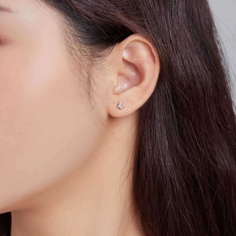 (image pour) Clous d'Oreilles Style PANDORA Papillon - SCE1116 - Afficher 5