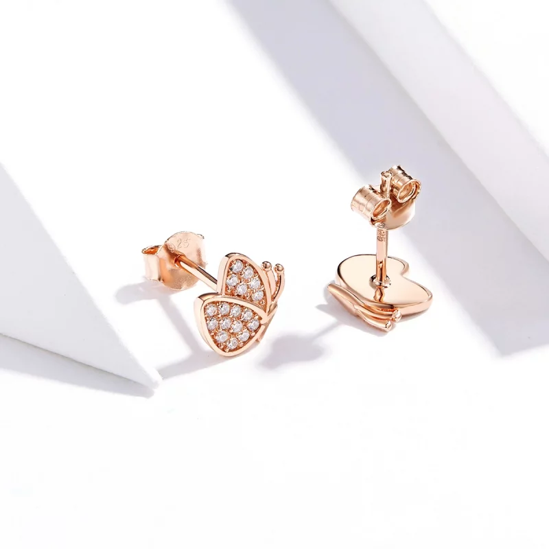 (image pour) Clous d'Oreilles Style PANDORA Papillon - SCE776 - Afficher 2