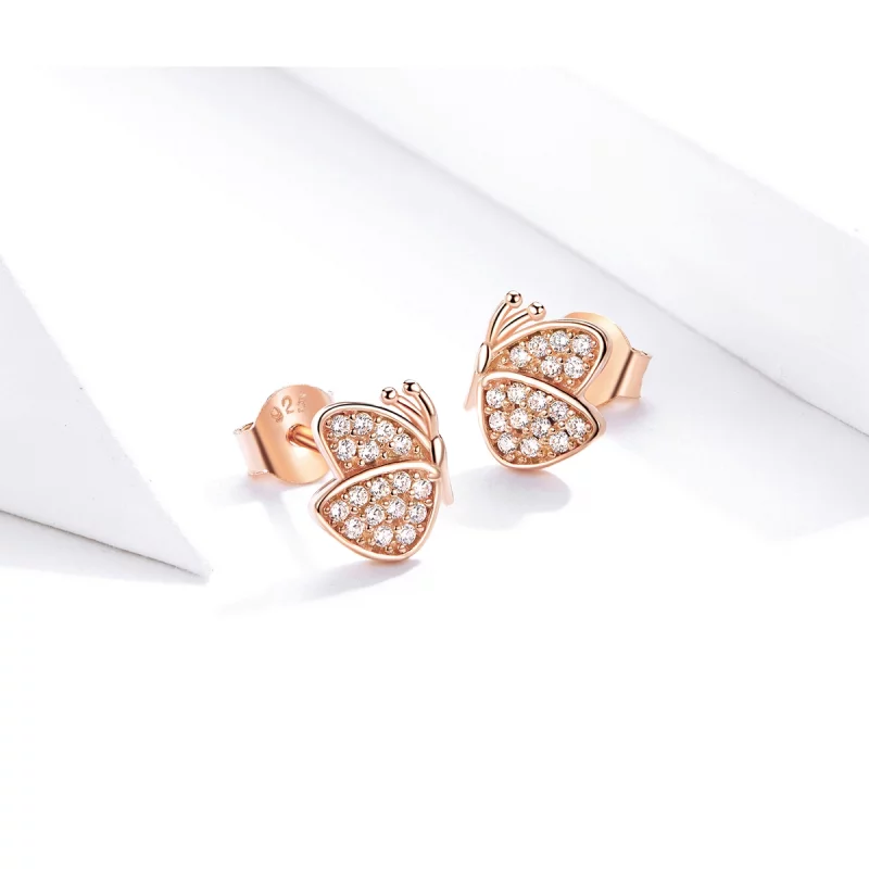 (image pour) Clous d'Oreilles Style PANDORA Papillon - SCE776 - Afficher 3