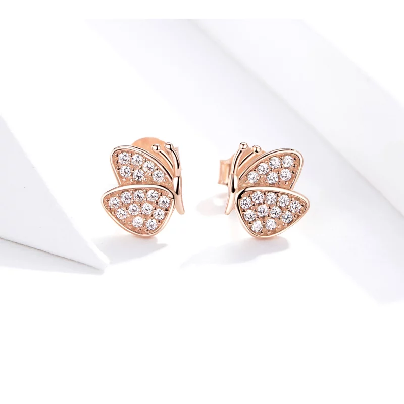 (image pour) Clous d'Oreilles Style PANDORA Papillon - SCE776 - Afficher 4