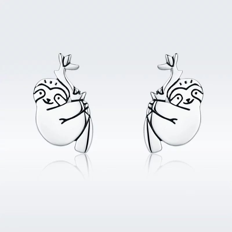 (image pour) Clous d'Oreilles Style PANDORA Paresseux - SCE327 - Afficher 7