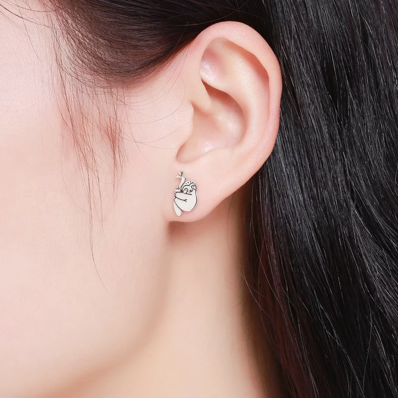 (image pour) Clous d'Oreilles Style PANDORA Paresseux - SCE327 - Afficher 11