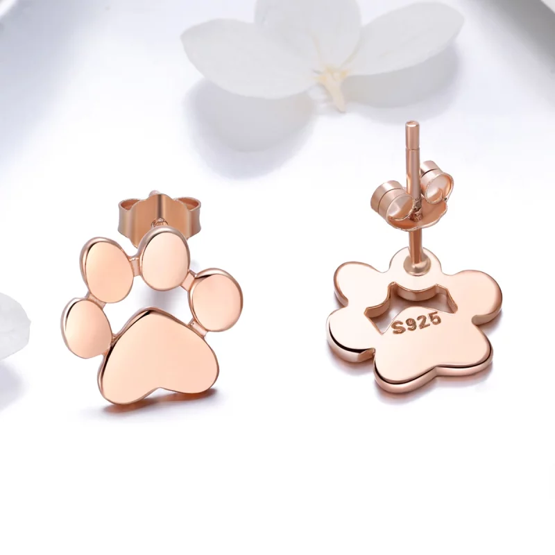 (image pour) Clous d'Oreilles Style PANDORA Patte de chat mignon - SCE407-3 - Afficher 7