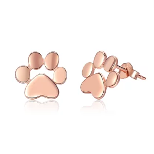 (image pour) Clous d'Oreilles Style PANDORA Patte de chat mignon - SCE407-3