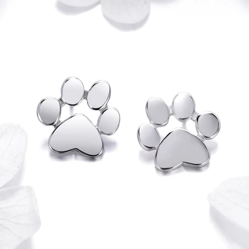 (image pour) Clous d'Oreilles Style PANDORA Patte mignonne - SCE407-2 - Afficher 5